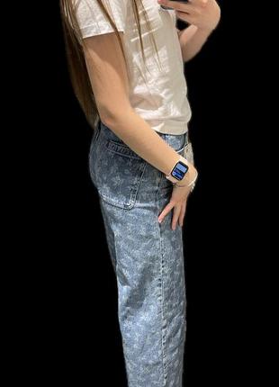 Джинсы-кюлоты с принтом mango