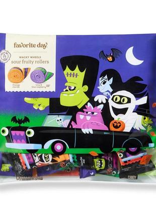 Мармелад favorite day halloween trick or treat candy wacky wheels sour fruity rollers 240g
