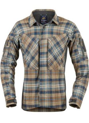 Сорочка helikon-tex mbdu flannel shirt фланелева руда в клітинку s2 фото