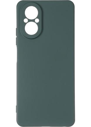 Чехол silicone case для oppo a58 4g (cph2577) бампер с микрофиброй зеленый