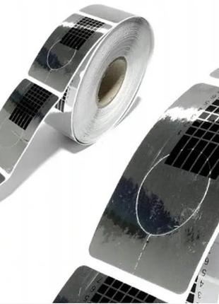 Форма для нарощування нігтів, сріболо, вузька 50шт