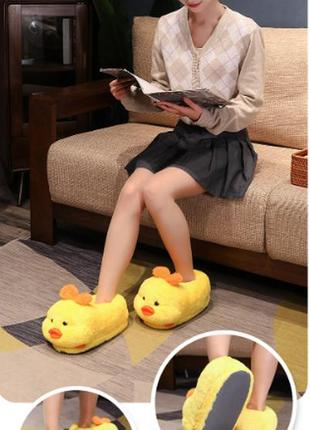 Тапочки у вигляді качечки дитячі жовті тапочки у вигляді качки тапочки тапочки плюшеві...