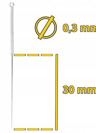 Голки акупунктурні 4fizjo 0.3 х 30 мм з напрямною 100 шт 4fj0549 poland6 фото