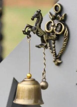 Колокол придверний, литий чавун, чаша.100 мм, 18х24см dinner bells  cast iron craft decoration