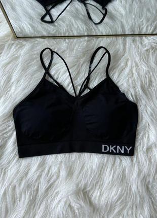 Оригинальный спортивный топ с вставками dkny