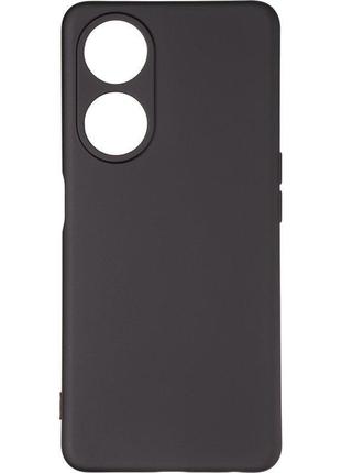 Чехол silicone case для oppo a98 5g бампер с микрофиброй черный