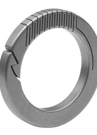 Титановое кольцо для ключей titanium rings 32 мм / 1 штука. титановый брелок cr49
