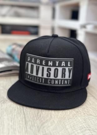 Кепка снепбек (snapback)  advisory чорний з білим 56-61р (9055)