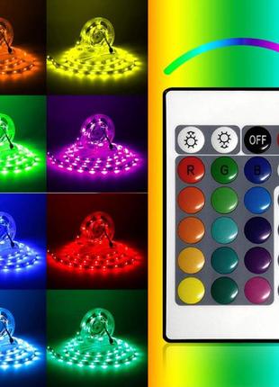 Світлодіодна led стрічка lem berger 300led rgb, 10 метрів, з пультом, з керуванням через додаток, водостійка, музична, 33093965 фото