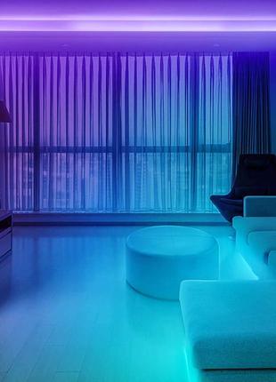 Світлодіодна led стрічка lem berger 300led rgb, 10 метрів, з пультом, з керуванням через додаток, водостійка, музична, 33093966 фото
