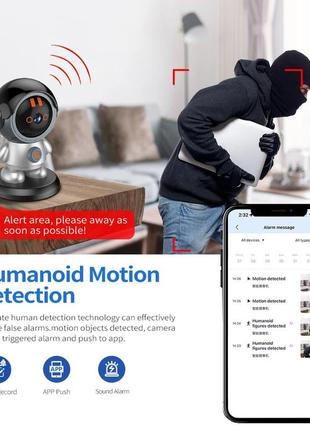 Поворотная беспроводная wifi видеоняня hd wireless ip camera, камера 360 градусов, камера видеонаблюдения (st)7 фото