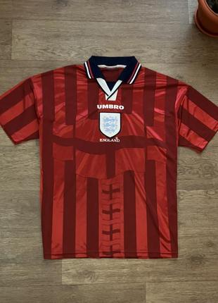 ⚽️ винтажная спортивная футболка сборной Англии umbro vapa tech performance england 1997/1998 лет оригинал vintage в идеале коллекционная модель