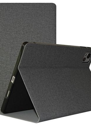 Чехол книжка для планшета blackview tab 13 / подставка / силиконовая основа / серый