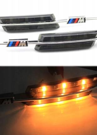 Набор желтых светодиодных габаритных фонарей 2шт., повторители поворотов для bmw 1/3/5 серии, 12в, 3 вт