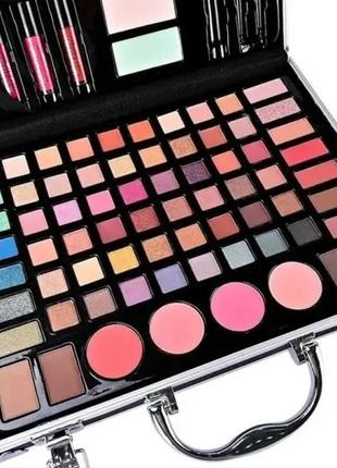 Полный набор косметики в кейсе, 30х21х6,5см, розовый. бьюти кейс с косметикой...