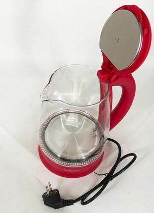 Электрочайник suntera ekb-322r, чайники с подсветкой, электрочайники с подсветкой. цвет: красный dm-114 фото