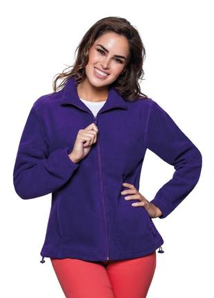 Флисовый свитер jhk polar fleece lady, женский батник, куртка, без капюшона, фиолетовый, размер m