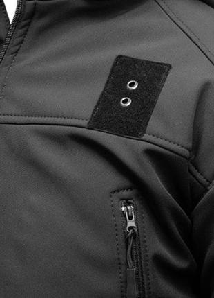 Куртка зимняя полиция vik-tailor softshell черная 606 фото