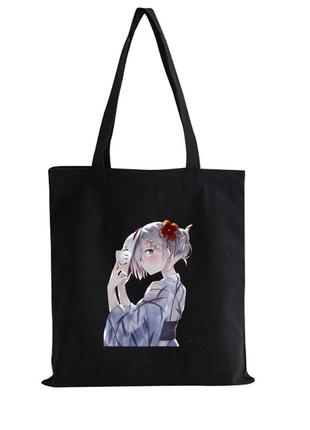 Эко сумка шоппер торба с принтом "аниме девушка"