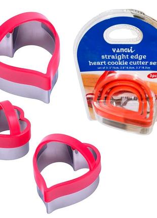 Набір кулінарних форм для десертів, тістечок, печива, тіста (викладки/вирубки) у формі сердець | 86702