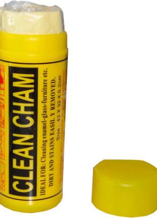 Серветка синтетична вологопоглинальна "clean cham" (43х32х0,2 см), жовта