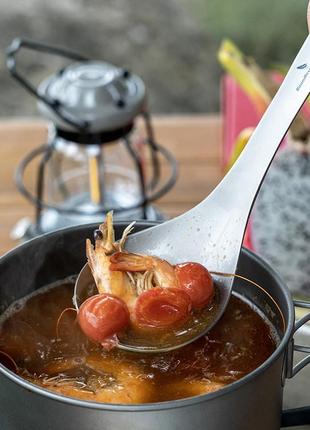 Ложка для супа большая / половник / черпак из титана boundless voyage