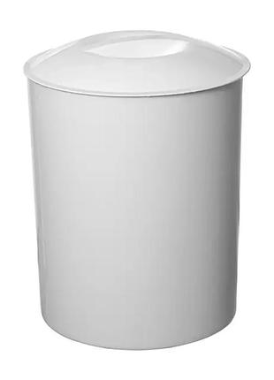 Пластиковая корзина для мусора и бумаги с крышкой 10 л