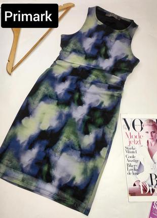 Платье женское мини футляр сетка в принт абстракции без рукавов от бренда primark xxs