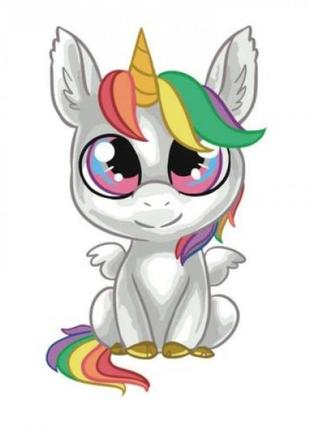 Картина по номерам "маленький пони" 30х30 см