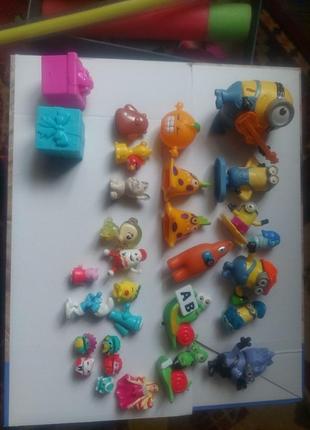 Мини фигурки миньоны, киндер и т.д.