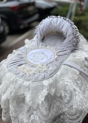 Продам шикарную люльку переноску для новорождённых ручной работы