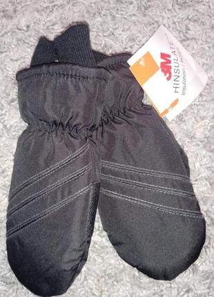Теплые новые непромокаемые детские варежки thinsulate 3м канада размер s 7/8 лет