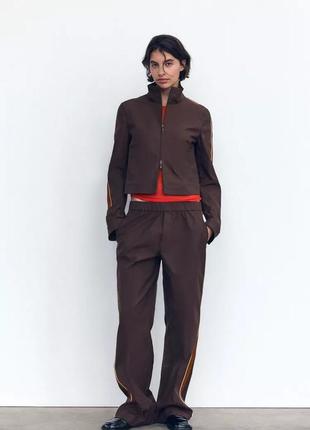 Спортивный женский костюм бордовый zara new