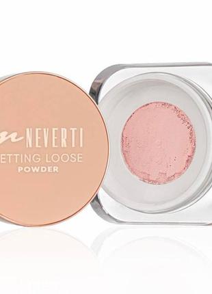 Розсипчаста пудра для обличчя neverti setting loose powder,(003-deep peach)