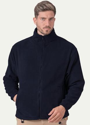 Флисовая кофта jhk polar fleece man, размер xxl, темно-синий мужской батник, без капюшона