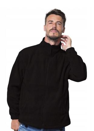 Флисовая кофта jhk polar fleece man, размер s, черный мужской батник, без капюшона