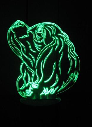 3d-світильник спанієль, 3д-нічник, кілька підсвічувань (на пульті)