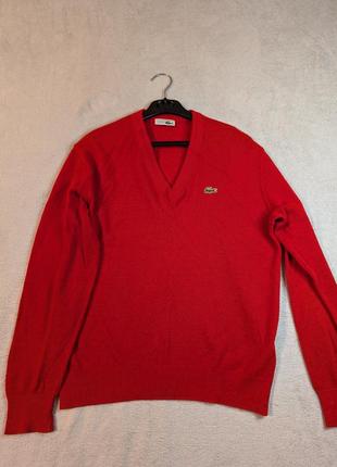 Свитер lacoste chemise изнанку s m размер original