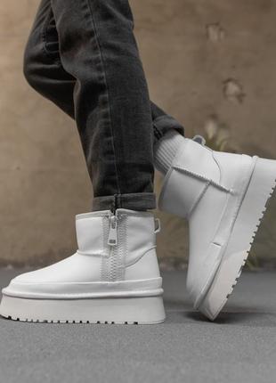 Женские ugg zip skin white угги