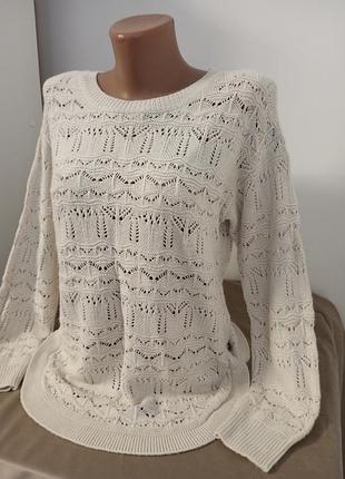 Вискозный ажурный свитер 4