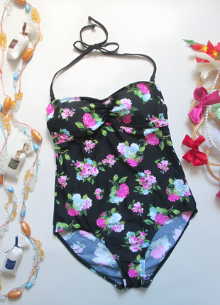 Классный слитный купальник в цветочный принт m&s 🌼🌴🌼