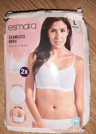 Набор 2шт бюстгальтер топ бесшовный esmara lingerie l