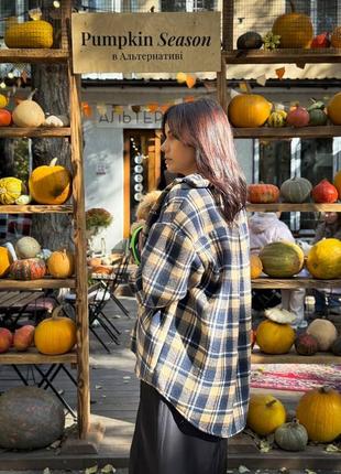 Сорочка в клітинку тедді на кнопках утеплена хутром