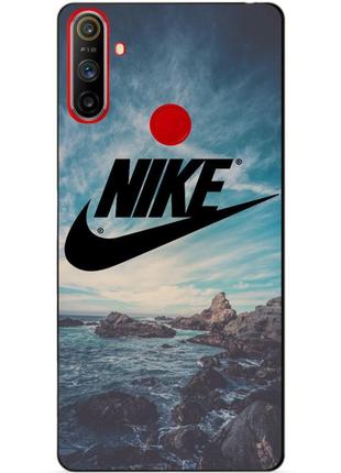 Силіконовий чохол бампер для realme c3 з малюнком nike