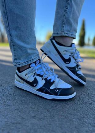 Кроссовки nike sb dunk low robinson black white beige