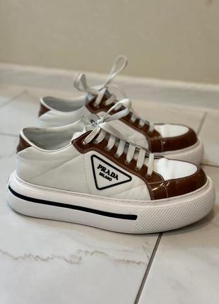 Кеди prada (натуральна шкіра)
