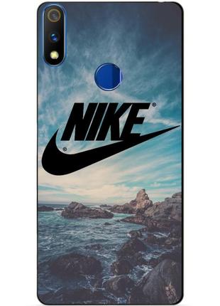 Силіконовий чохол бампер для realme 3 pro з малюнком nike