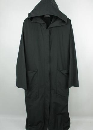 Легке бавовняне оверсайз пальто oska black light cotton long wide oversized hooded coat