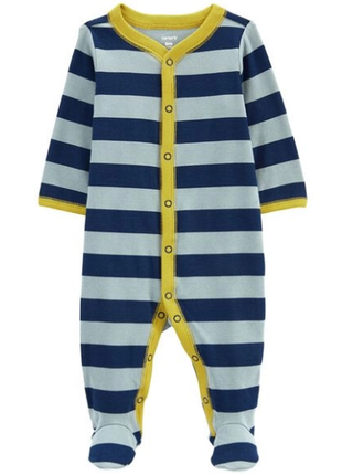 Carters человечек слип поддева термо серо-синий