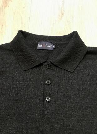 Светр поло сірий графіт вовна wool blend unisex old money бренд reima smith